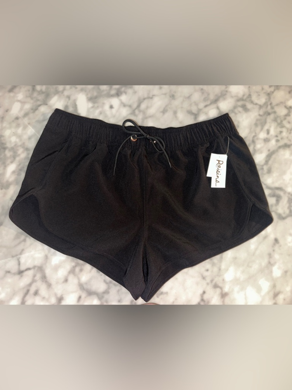 Raisins Black Athletic Drawstring Shorts